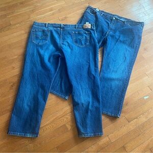 LOT OF 2 LEVIS 541 straight leg plus size jeans size W54xL32